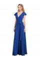 Outlet Flutter Sleeves Faux Wrap Chiffon Bridesmaid Dress