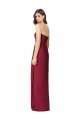 Outlet Side Front Slit Draped Strapless Chiffon Bridesmaid Dress