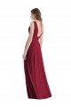 Outlet Plunge Deep V-Neckline Low Back Chiffon Bridesmaid Ress