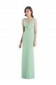 Outlet Sleek Open Back Chiffon V-Neck Bridesmaid Dress