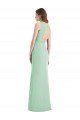 Outlet Sleek Open Back Chiffon V-Neck Bridesmaid Dress