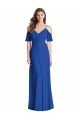 Outlet Ruffled Cold-Shoulder Chiffon Maxi Bridesmaid Dress
