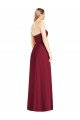 Outlet Strapless Notch Chiffon Maxi Bridesmaid Dress