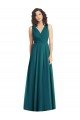 Outlet Draped V-Neck Long Sleeveless Chiffon Bridesmaid Dress