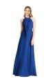 Outlet Plunging V-Back Long Full Length Chiffon Bridesmaid Dress