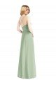 Outlet Cowl Neck Criss Cross Back Chiffon Maxi Bridesmaid Dress