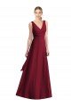 Outlet Sleeveless V-Neck Chiffon Wrap Bridesmaid Dress