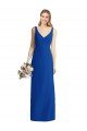 Outlet Sleeveless V-Back Long Trumpet Chiffon Bridesmaid Dress