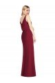 Outlet Blouson Bodice Chiffon Bridesmaid Dress with Front Slit