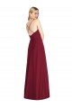 Outlet Criss Cross Back A-Line Chiffon Maxi Bridesmaid Dress