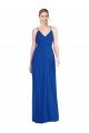 Outlet Criss Cross Back A-Line Chiffon Maxi Bridesmaid Dress