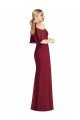 Outlet Ruffle Cold-Shoulder Mermaid Chiffon Maxi Bridesmaid Dress