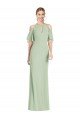 Outlet Ruffle Cold-Shoulder Mermaid Chiffon Maxi Bridesmaid Dress