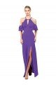 Outlet Slim A-Line Chiffon Bridesmaid Dress with Off The Shoulder Ruffle Sleeves