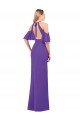 Outlet Slim A-Line Chiffon Bridesmaid Dress with Off The Shoulder Ruffle Sleeves