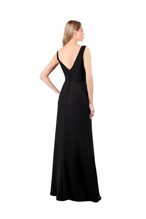 Outlet V-Neckline Chiffon Bridesmaid Dress / Prom Dress with Draped Bodice