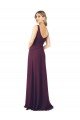 Outlet Long Chiffon Bridesmaid Dress with Front Bow