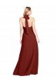 Outlet Slim High Neck Halter Fitted Open Back Chiffon Bridesmaid Dress / Prom Dress
