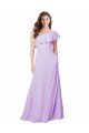 Outlet Draped One Shoulder Long Chiffon Bridesmaid Dress 
