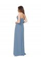 Outlet Chiffon A-Line Wraparound Draping Long Bridesmaid Dress