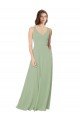 Outlet A-Line Open Back Chiffon Bridesmaid Dress with Pockets