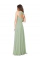 Outlet A-Line Open Back Chiffon Bridesmaid Dress with Pockets
