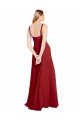 Outlet Sweetheart Neckline Long Chiffon Bridesmaid Dress with Side Slit and Wide Straps
