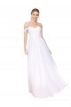 Outlet Off the Shoulder Long Full Length Chiffon Bridesmaid Dress / Formal Prom Dress
