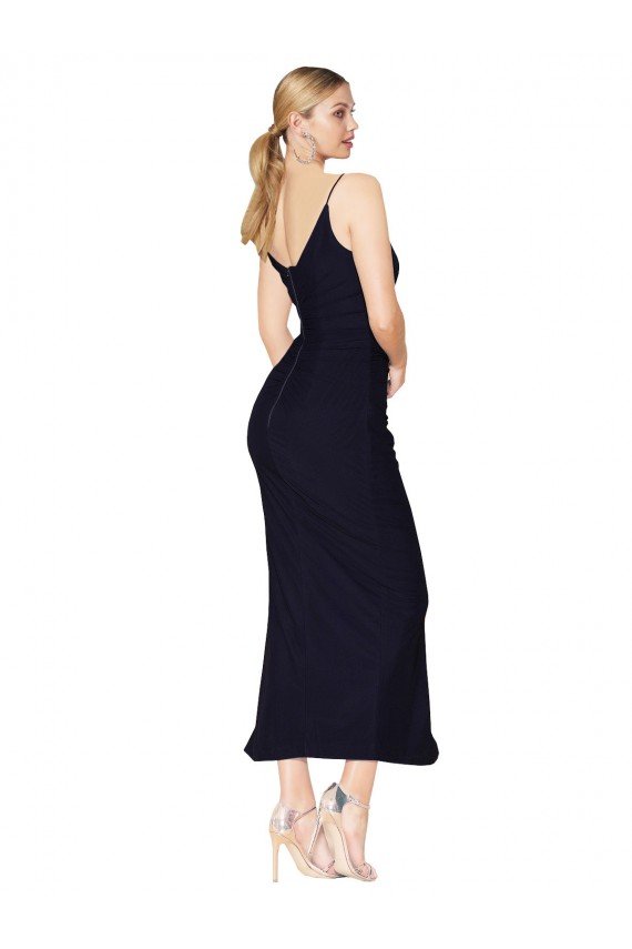 Outlet Chiffon High Neck Spaghetti Straps Short Cocktail Bridesmaid Dress / Formal Prom Dress
