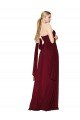 Outlet Draped Strapless Long A-Line Chiffon Bridesmaid Dress / Formal Prom Dress