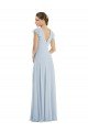 Outlet Flutter Sleeve V Keyhole Chiffon Maxi Formal Bridesmaid Dress