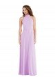Outlet High Neck Halter Backless Maxi Bridesmaid Dress