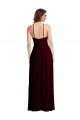Outlet Halter Spaghetti Straps Maxi Bridesmaid Dress with Front Slit