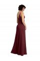 Outlet Notched Neckline Empire Waist Chiffon Slip Bridesmaid Dress