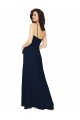 Outlet Ruffled Skirt Low Back Long Chiffon Bridesmaid Dress