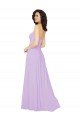 Outlet Draped Sweetheart Long Chiffon Bridesmaid Dress with Front Slit