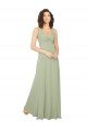 Outlet Knotted Bodice Chiffon Bridesmaid Dress