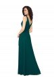 Outlet V-Neck Chiffon Bridesmaid Dress with Front Skirt Slit