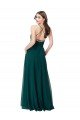 Outlet Chiffon Bridesmaid Dress with Draped Surplice Bodice & Pockets