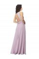 Outlet High-Halter Chiffon Bridesmaid Dress with Keyhole Cowl Back