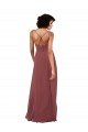 Outlet Simple V-Neckline Chiffon Formal Bridesmaid Dress with Pleated Skirt