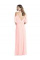 Outlet Cold Shoulder Draped Wrap Maxi Bridesmaid Dress