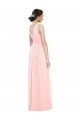 Outlet V-Neck Full Length Chiffon Bridesmaid Dress