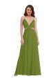 Outlet Ruffled Chiffon Cutout Maxi Bridesmaid Dress