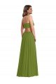 Outlet Ruffled Chiffon Cutout Maxi Bridesmaid Dress