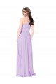 Outlet Chiffon A-Line Bridesmaid Dress with Halter Back