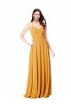 Outlet Chiffon A-Line Bridesmaid Dress with Halter Back
