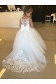 Outlet Champagne Ball Gown Sweetheart Chapel Train Sleeveless Flower Girl Dress