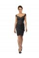 Outlet Knee Length Lace Bridesmaid Dress / Cocktail Dress with Matching Chiffon Tie Sash