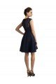 Outlet Short V-Neck Lace Cocktail Bridesmaid Dress with Illusion Back